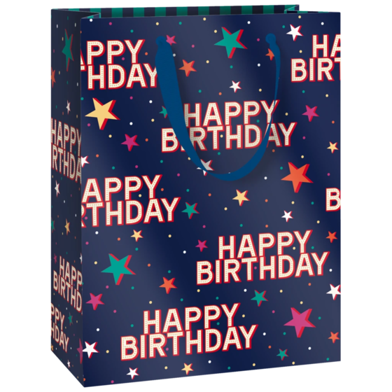 Geschenktasche „Starlett“ | 23×30×13 cm, 230 g/m², dunkelblau/türkis