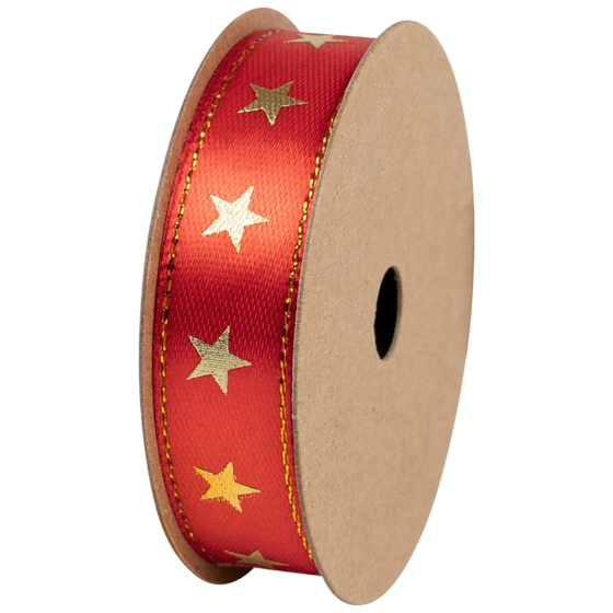 Geschenkband | Satin Polyester, 15 mm × 3 m, dunkelrot