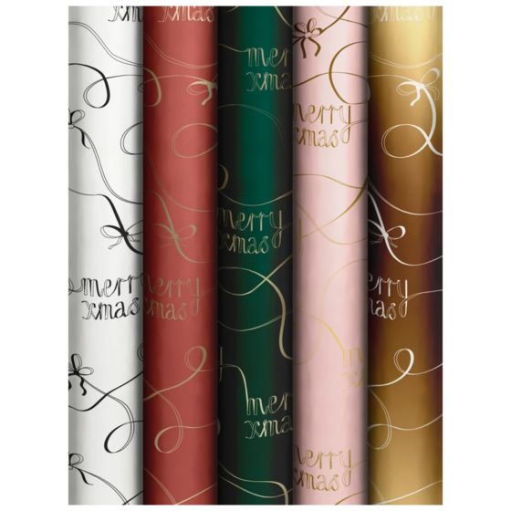 Geschenkpapier „Joyful Message“ | 70 cm × 5 m, 80 g/m², sortiert