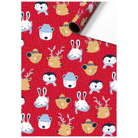 Geschenkpapier „Malik“ | 70 cm × 2 m, 80 g/m², rot