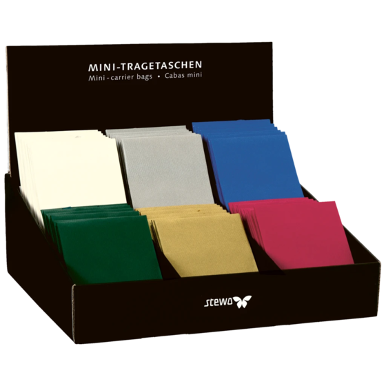Geschenktasche One Colour | 10×14×8 cm, 250 g/m², mehrfarbig