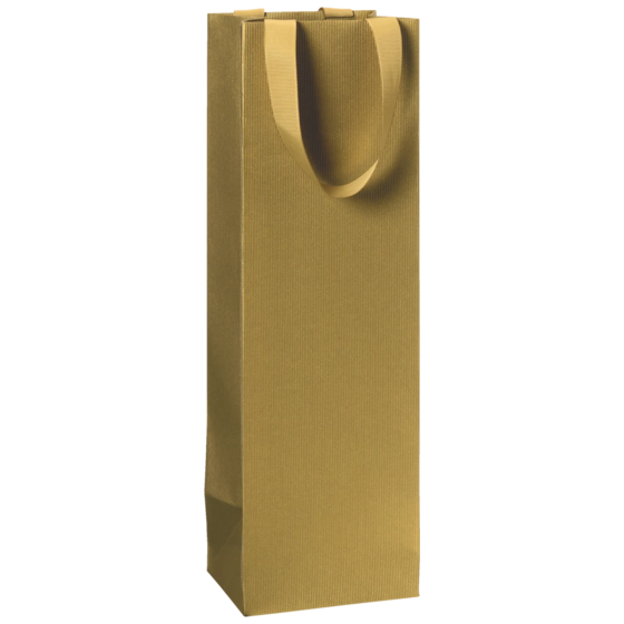 Flaschentasche One Colour | 11×36×10,5 cm, 250 g/m², gold