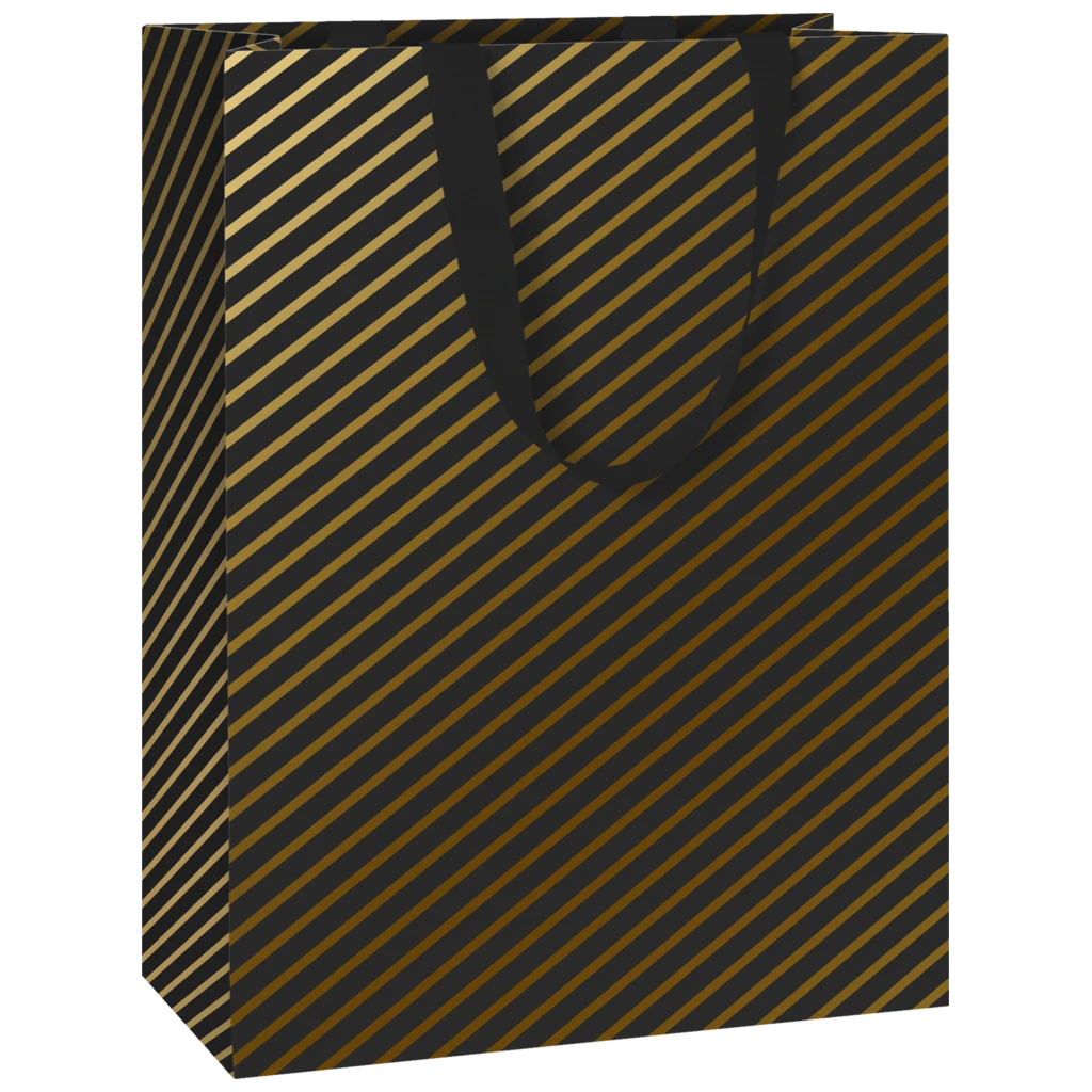 Geschenktasche „Stryge“ | 23×30×13 cm, 230 g/m², schwarz