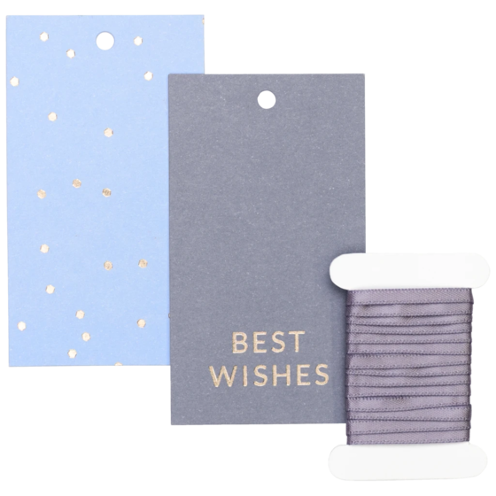 Geschenkanhänger-Set „Yvie“ | hellblau