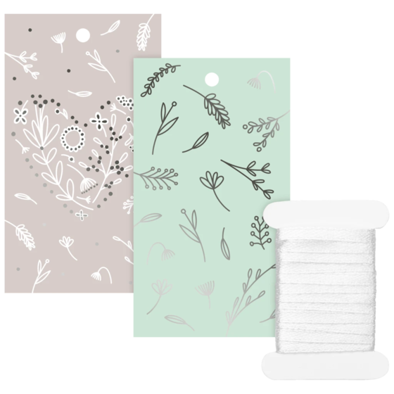 Geschenkanhänger-Set „Eldana“ | beige/mintgrün