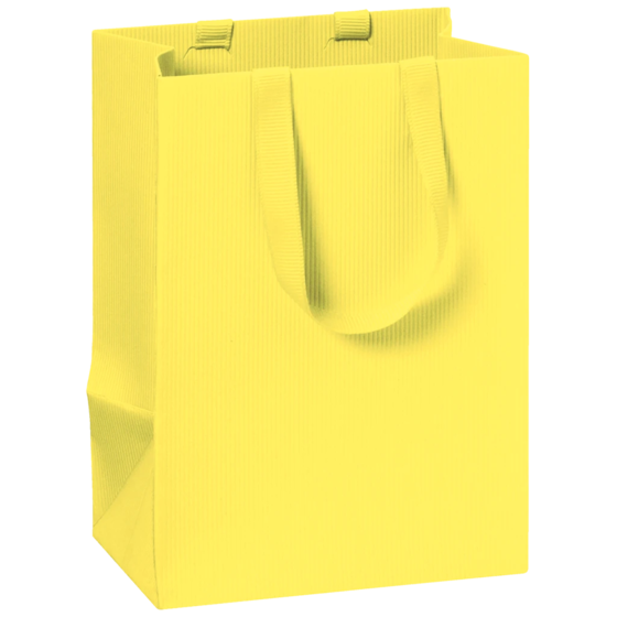 Geschenktasche One Colour | 10×14×8 cm, 250 g/m², gelb
