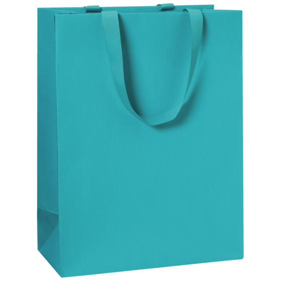 Geschenktasche One Colour | 23×30×13 cm, 250 g/m², türkis