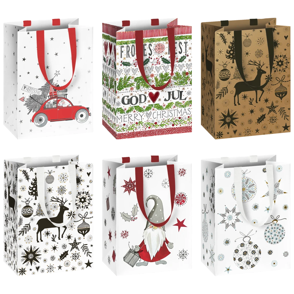 Geschenktasche „Cedric“ | 10×14×8 cm, 250 g/m², weiß