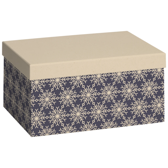 Geschenkbox „Isobel“ | 16,5×12×24 cm, 160 g/m², dunkelblau/hellbraun