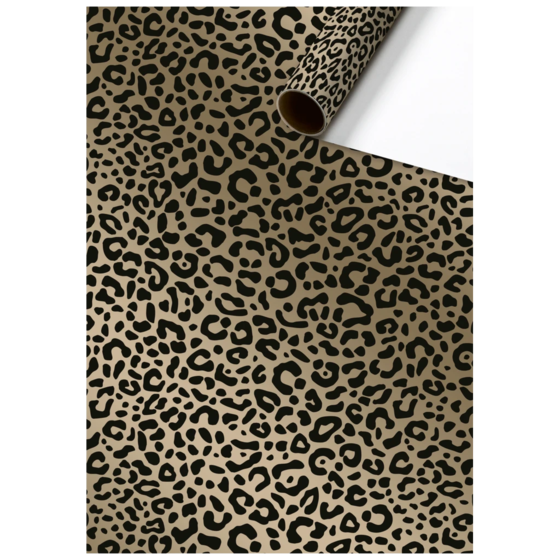 Geschenkpapier „Arnela“ | 70 cm × 2 m, 80 g/m², schwarz/gold