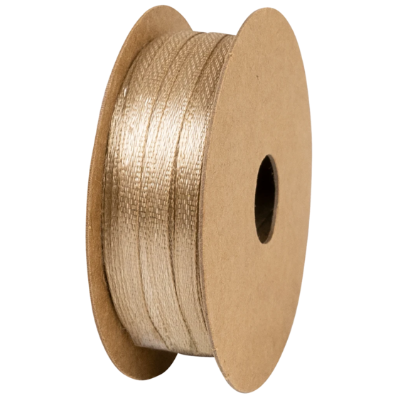 Geschenkband | Satin Polyester, 3 mm × 8 m, hellbraun