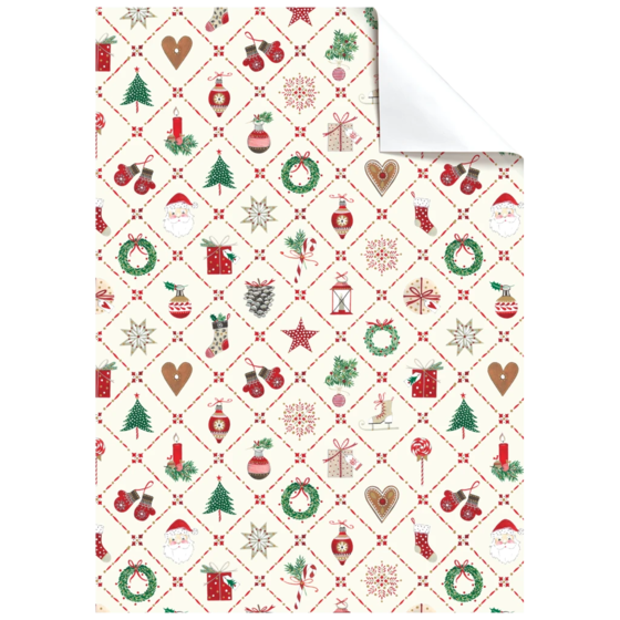 Geschenkpapier-Bogen „Kirsten“ | 50×70 cm, 80 g/m², beige