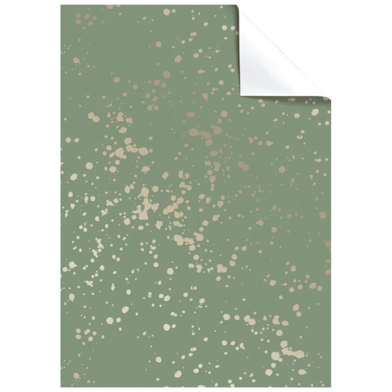 Geschenkpapier-Bogen „Sprenkel“ | 100×70 cm, 76 g/m², grün