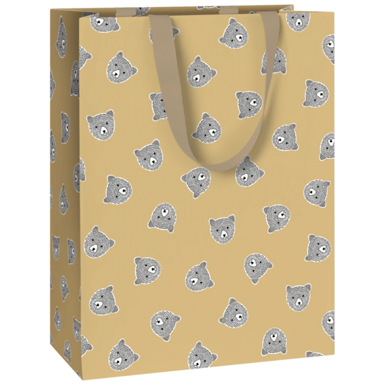 Geschenktasche „Rollo“ | 23×30×13 cm, 230 g/m², hellbraun