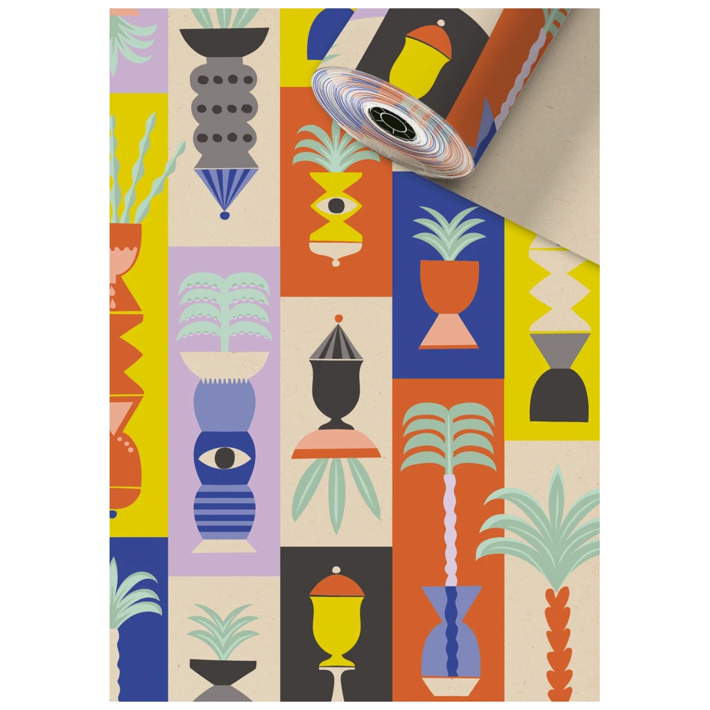 Geschenkpapier Sécaré-Rolle „Shani“ | 70 cm × 150 m, 70 g/m², mehrfarbig