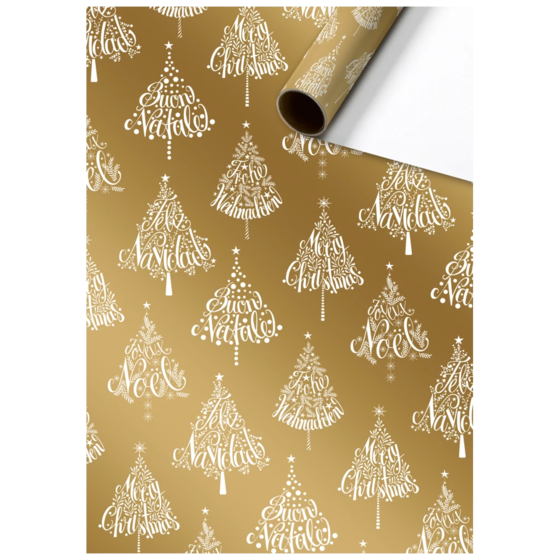 Geschenkpapier „Vintro“ | 70 cm × 2 m, 80 g/m², gold