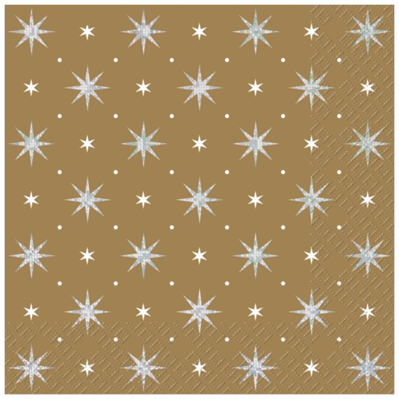 Servietten „Zidonia“ | 33×33 cm, gold, 20 Stück