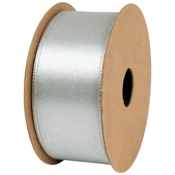 Geschenkband | Satin Polyester, 25 mm × 4 m, hellgrau