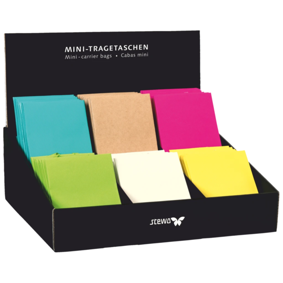 Geschenktasche One Colour | 10×14×8 cm, 250 g/m², mehrfarbig