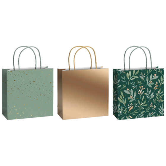 Geschenktaschen-Set „Arona“ | 20×20×8 cm, 200 g/m², 3 Stück
