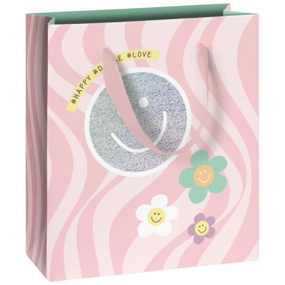 Geschenktasche „Nea“ | 18×21×8 cm, 250 g/m², rosa