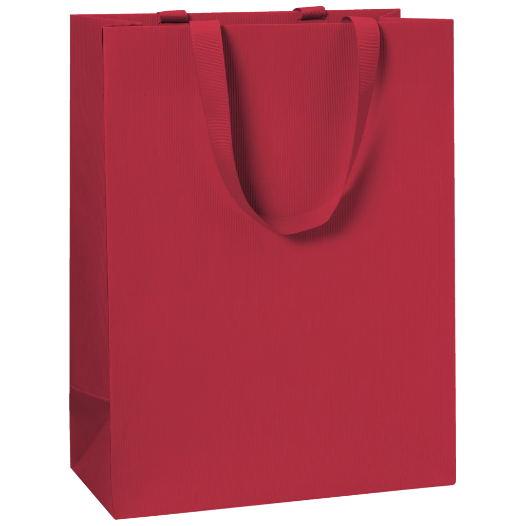 Geschenktasche One Colour | 23×30×13 cm, 250 g/m², dunkelrot