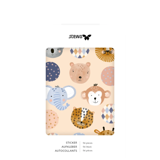 Aufkleber Bogen „Buba“ | 110×150 mm, dunkelbeige, 4 Blatt