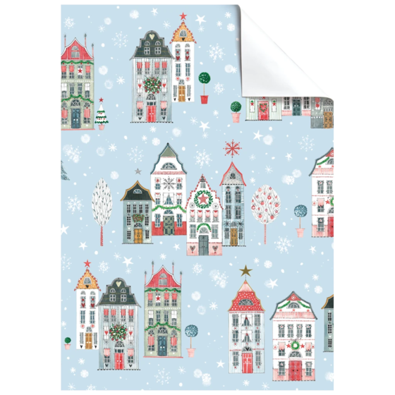Geschenkpapier-Bogen „Anderson“ | 100×70 cm, 80 g/m², blau