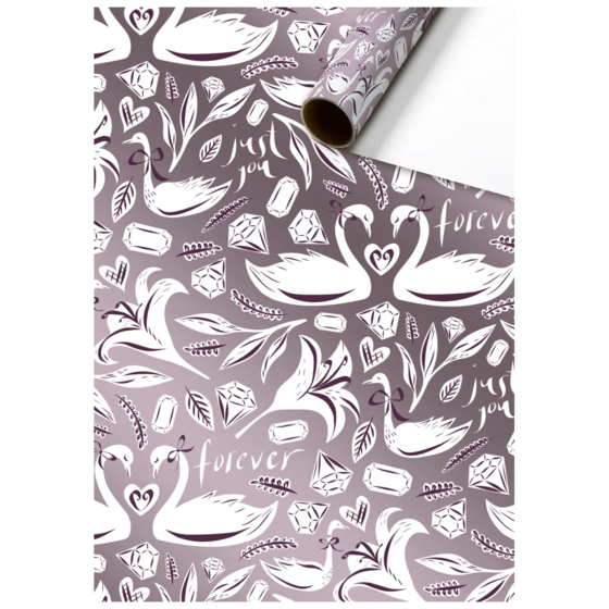 Geschenkpapier „Nikki“ | 70 cm × 1,5 m, 76 g/m², malve