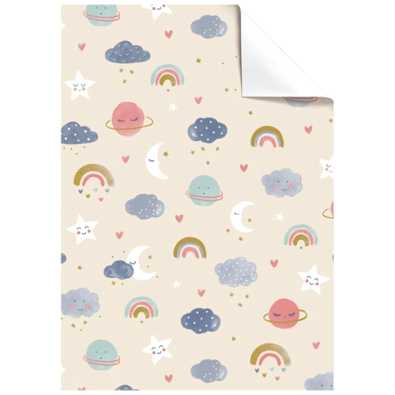 Geschenkpapier-Bogen „Hiroko“ | 100×70 cm, 80 g/m², beige