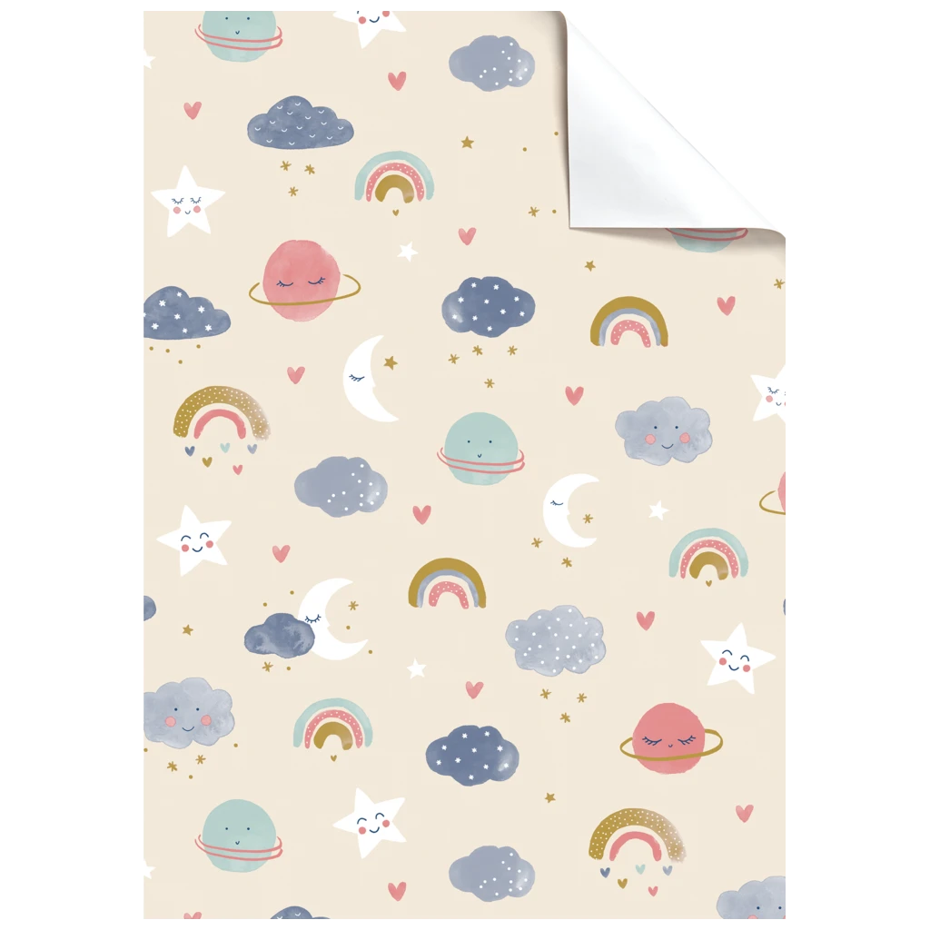 Geschenkpapier-Bogen „Hiroko“ | 100×70 cm, 80 g/m², beige