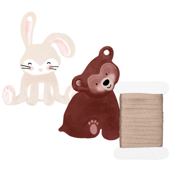 Set d'étiquettes-cadeaux « Momo » | coloré