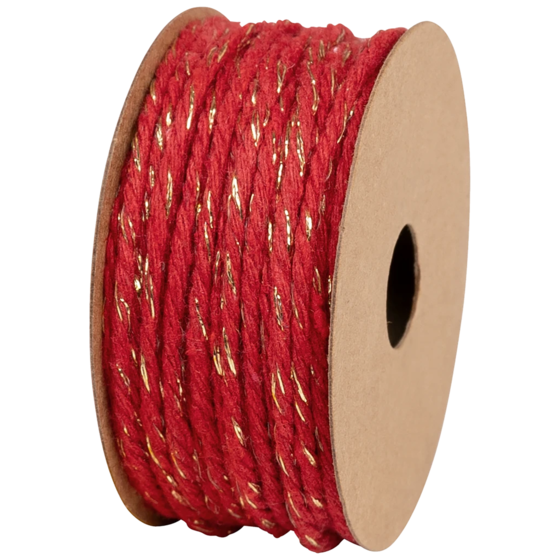 Geschenkband | Baumwolle, 2 mm × 10 m, rot