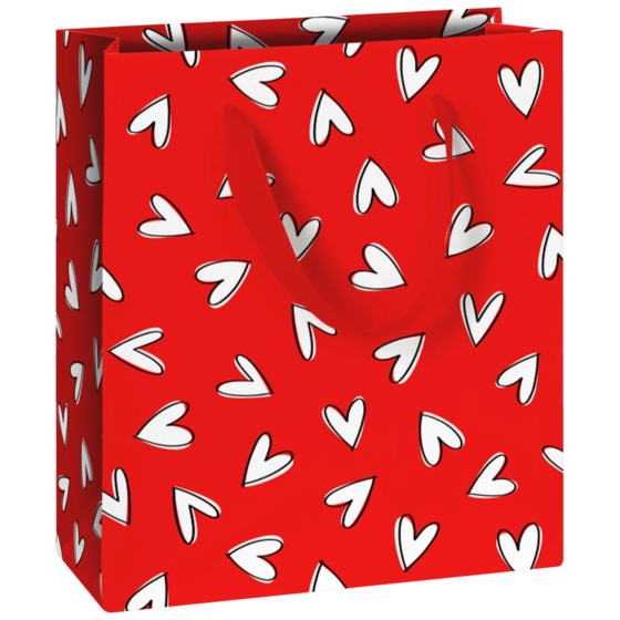 Pochette cadeau « Riley » | 18×21×8 cm, 230 g/m², rouge