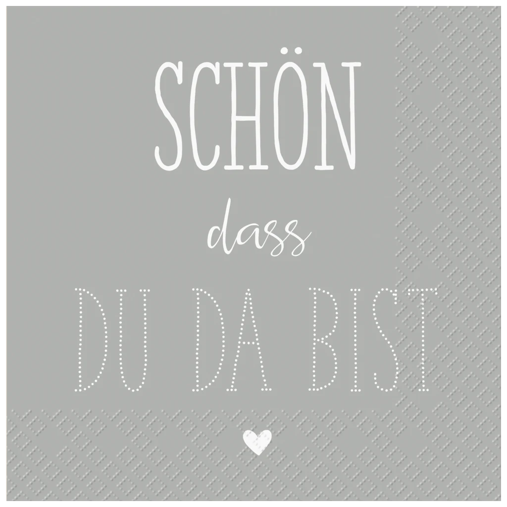 Servietten „Dahoma“ | 33×33 cm, grau, 20 Stück