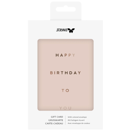 Carte de vœux « Stribe » avec enveloppe assortie | vieux rose/sauge