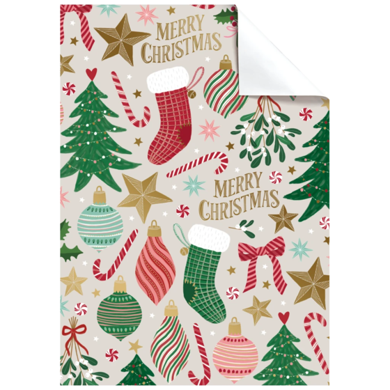 Geschenkpapier-Bogen „Charlize“ | 50×70 cm, 80 g/m², beige