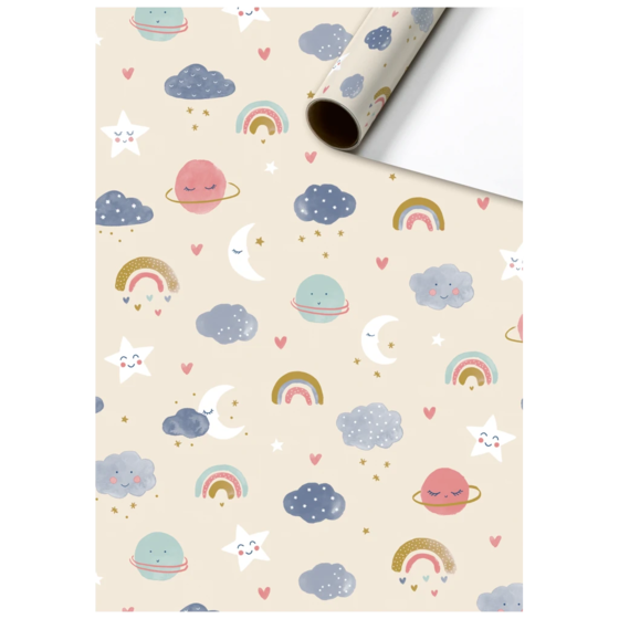 Geschenkpapier „Hiroko“ | 70 cm × 2 m, 80 g/m², beige