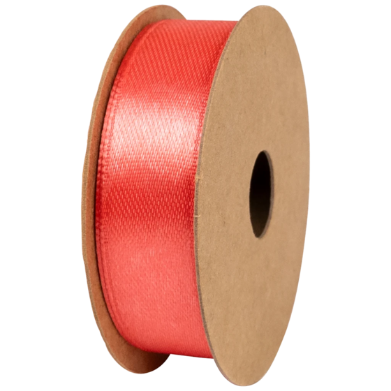 Geschenkband | Satin Polyester, 15 mm × 4 m, hellrot