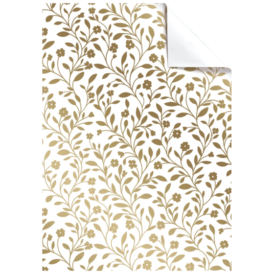 Geschenkpapier-Bogen „Nola“ | 50×70 cm, 80 g/m², gold metallic