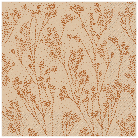 Servietten | 33×33 cm, braun, 20 Stück
