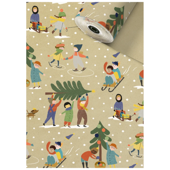 Geschenkpapier Sécaré-Rolle | 70 cm × 150 m, 80 g/m², hellbraun