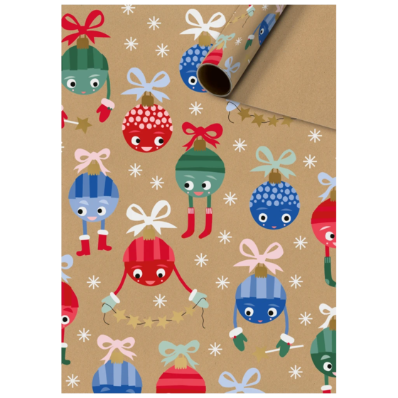 Geschenkpapier „Tilda“ | 70 cm × 2 m, 70 g/m², braun
