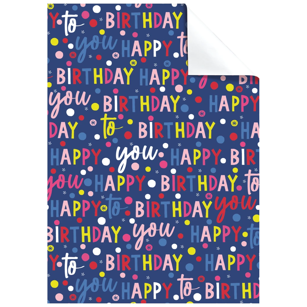 Geschenkpapier-Bogen „Benoni“ | 100×70 cm, 80 g/m², dunkelblau