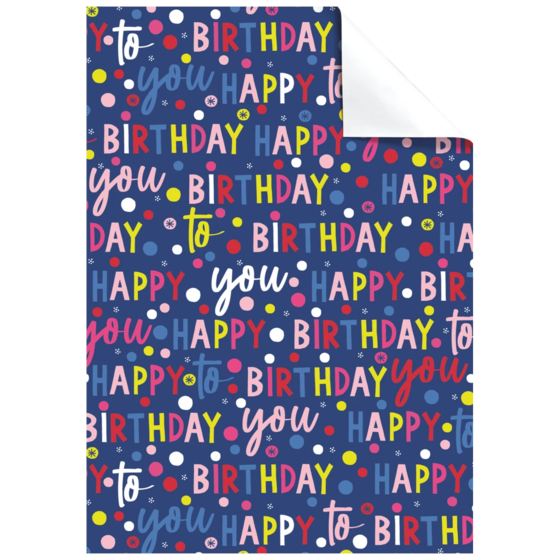 Geschenkpapier-Bogen „Benoni“ | 100×70 cm, 80 g/m², dunkelblau