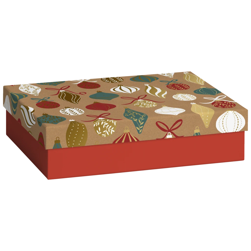 Geschenkbox „Lorena“ | 16,5×6×24 cm, rot/braun