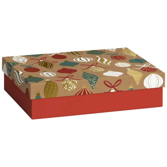 Geschenkbox „Lorena“ | 16,5×6×24 cm, rot/braun