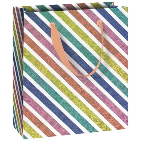 Geschenktasche „Naoki“ | 18×21×8 cm, 2210 g/m², bunt