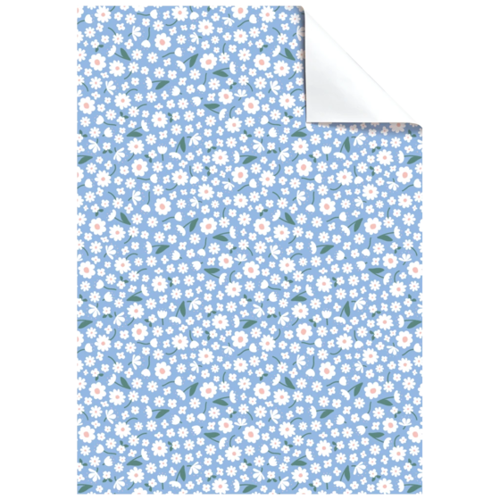 Geschenkpapier-Bogen „Samia“ | 50×70 cm, 80 g/m², hellblau