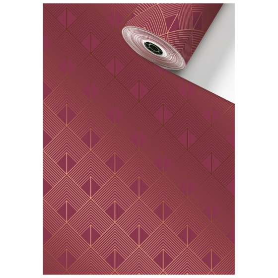Geschenkpapier Sécaré-Rolle „Oreste“ | 70 cm × 100 m, 76 g/m², bordeaux